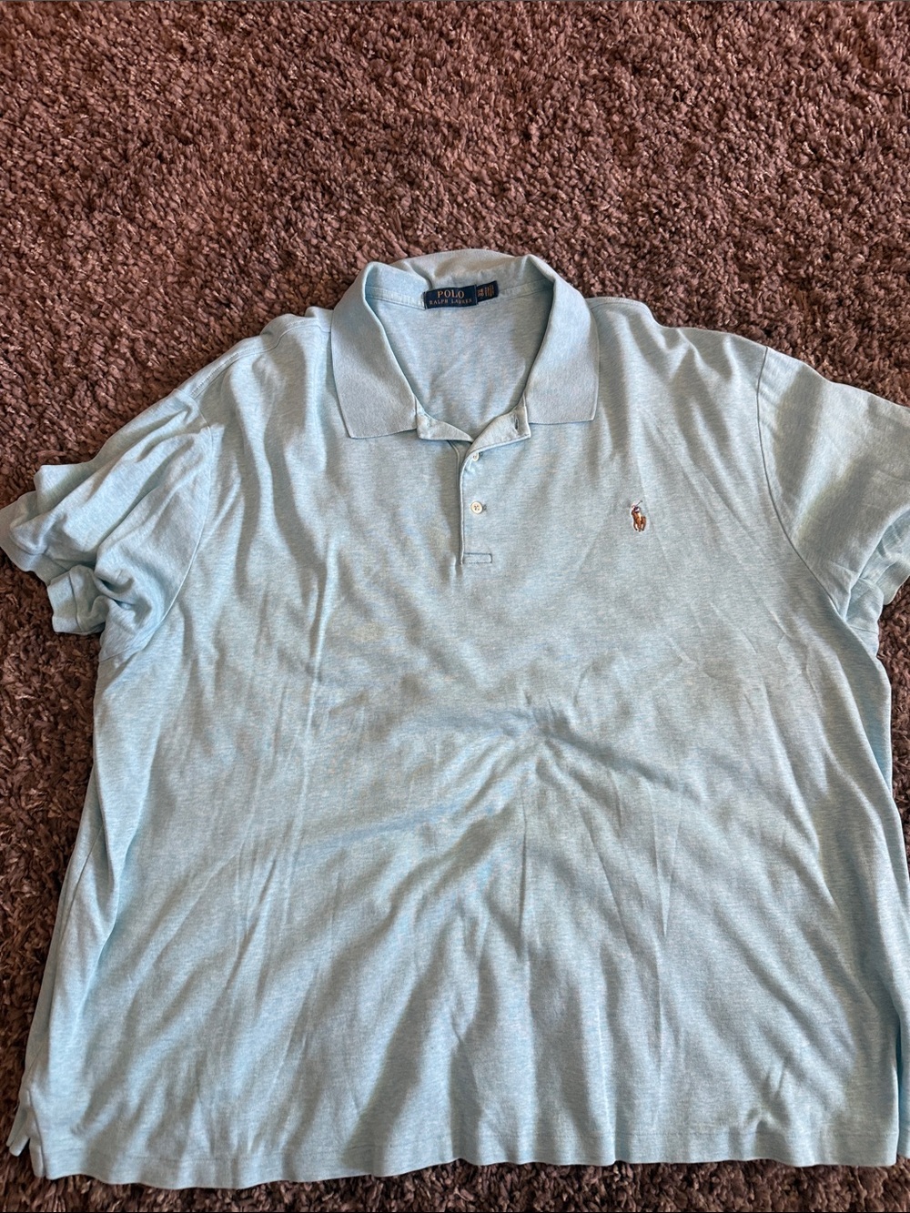 Polo by Ralph Lauren Pale Blue Short-Sleeve Cotton Polo